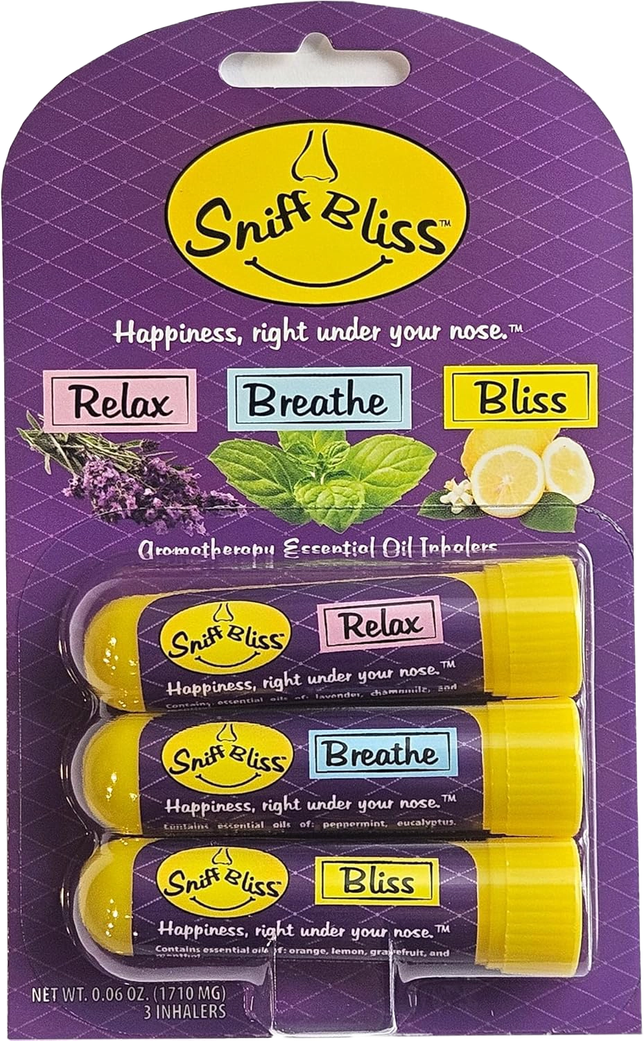 SniffBliss Aromatherapy Inhalers — Relax, Breathe, Bliss